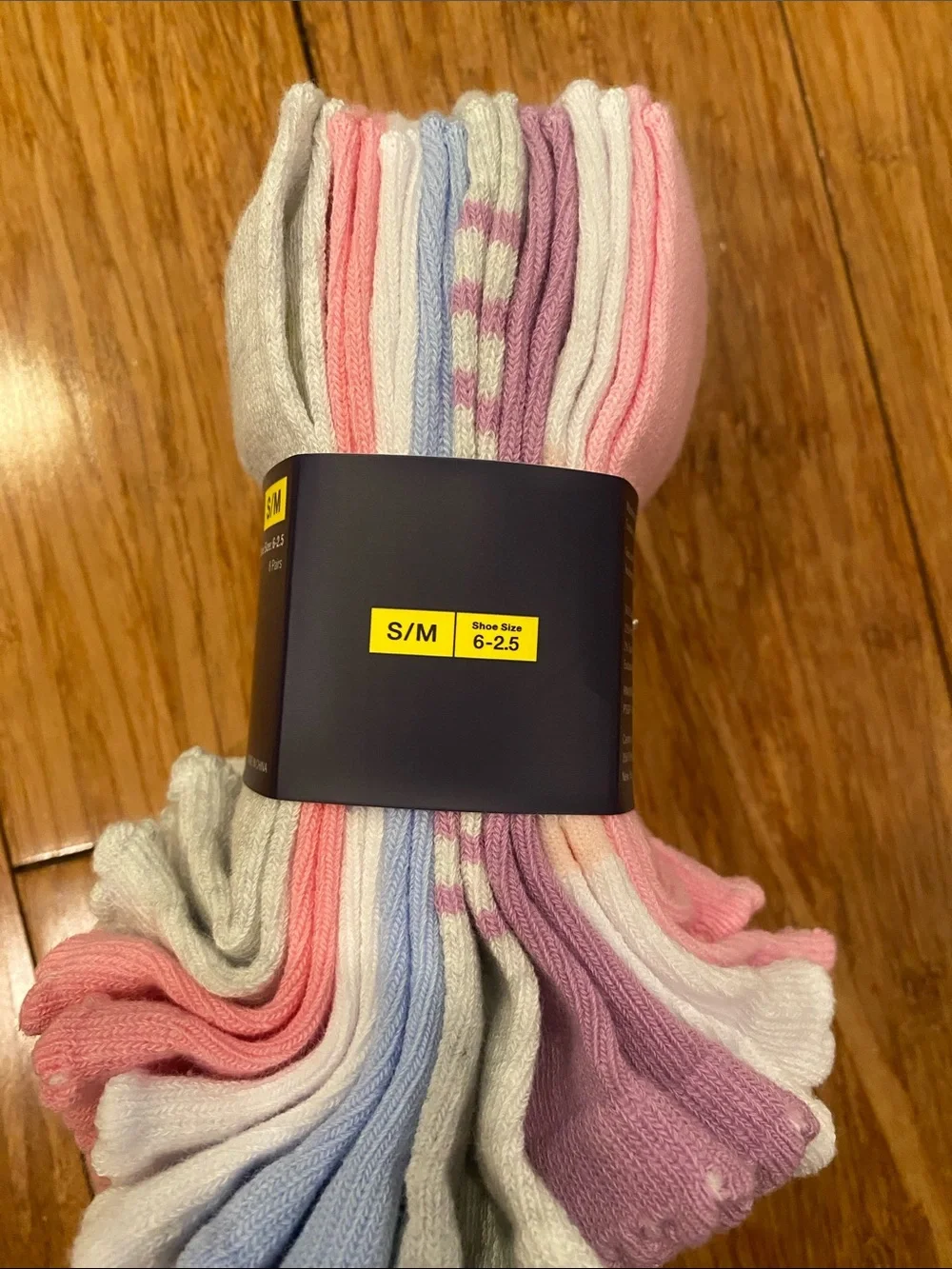 GAP Kids Girls Gray, Pink, striped,purple Ruffle Cuff Cotton Quarter Socks